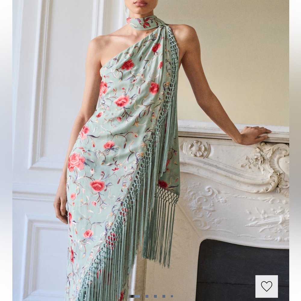 Capsule Asymmetrical One-Shoulder Dress with Fringe Size XS US 2